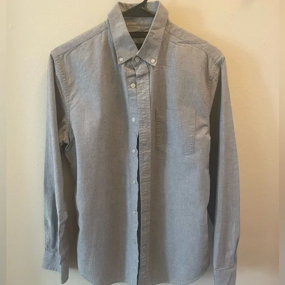 Banana Republic Oxford Shirt Light Gray S